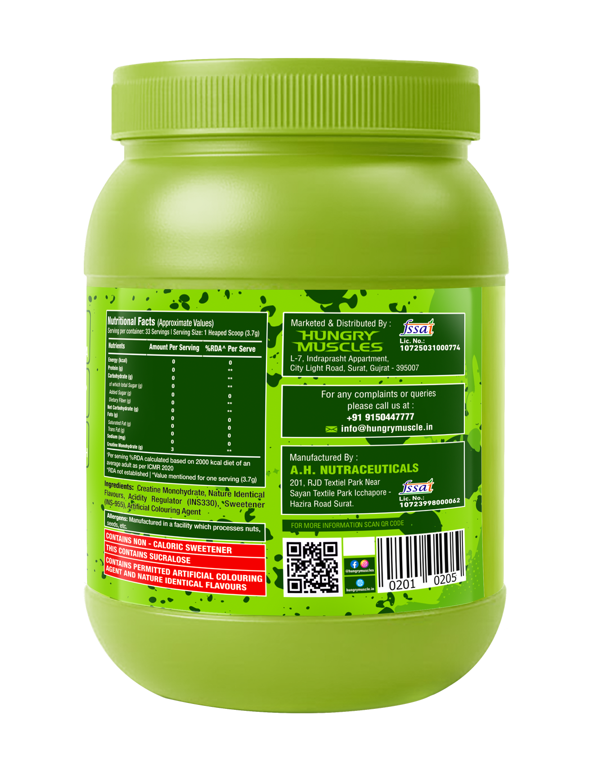 Hungry Muscles Micronised Creatine Monohydrate