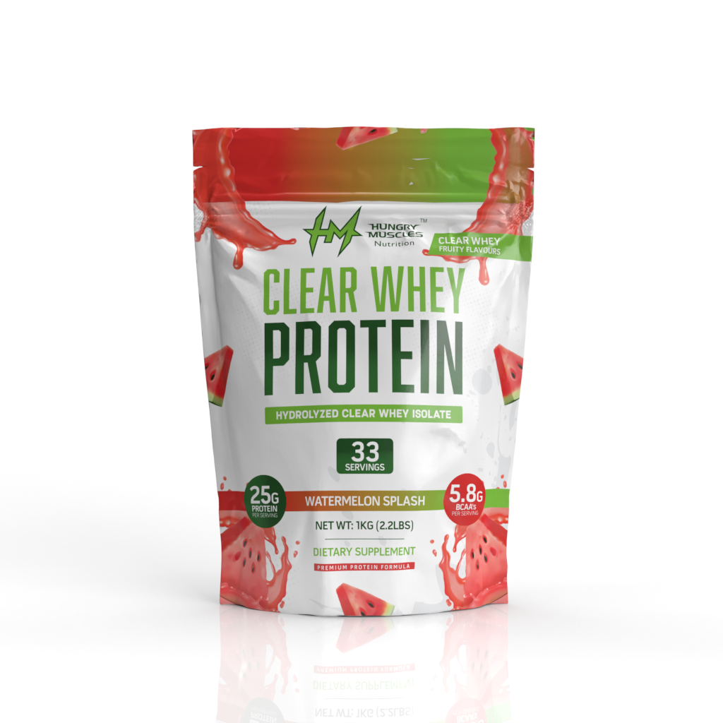 Hungry Muscles| Clear Whey Protein Isolate | 25g Protein, 92 Calories Per Scoop | Zero Added Sugar | Watermelon Splash | 33 Servings | 1KG