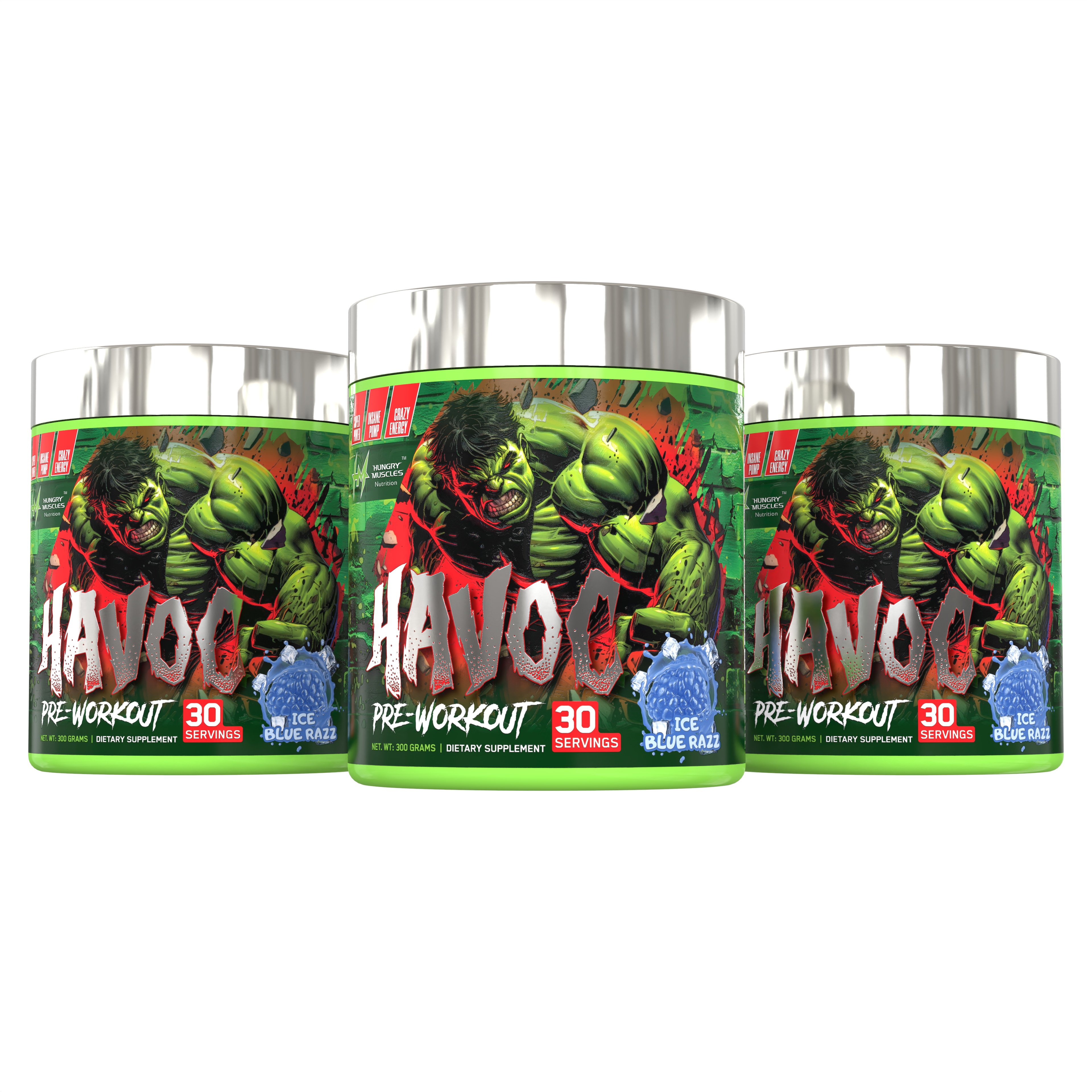 Hungry Muscles  Havoc Pre-Workout 30 Servings / 300 Grams
