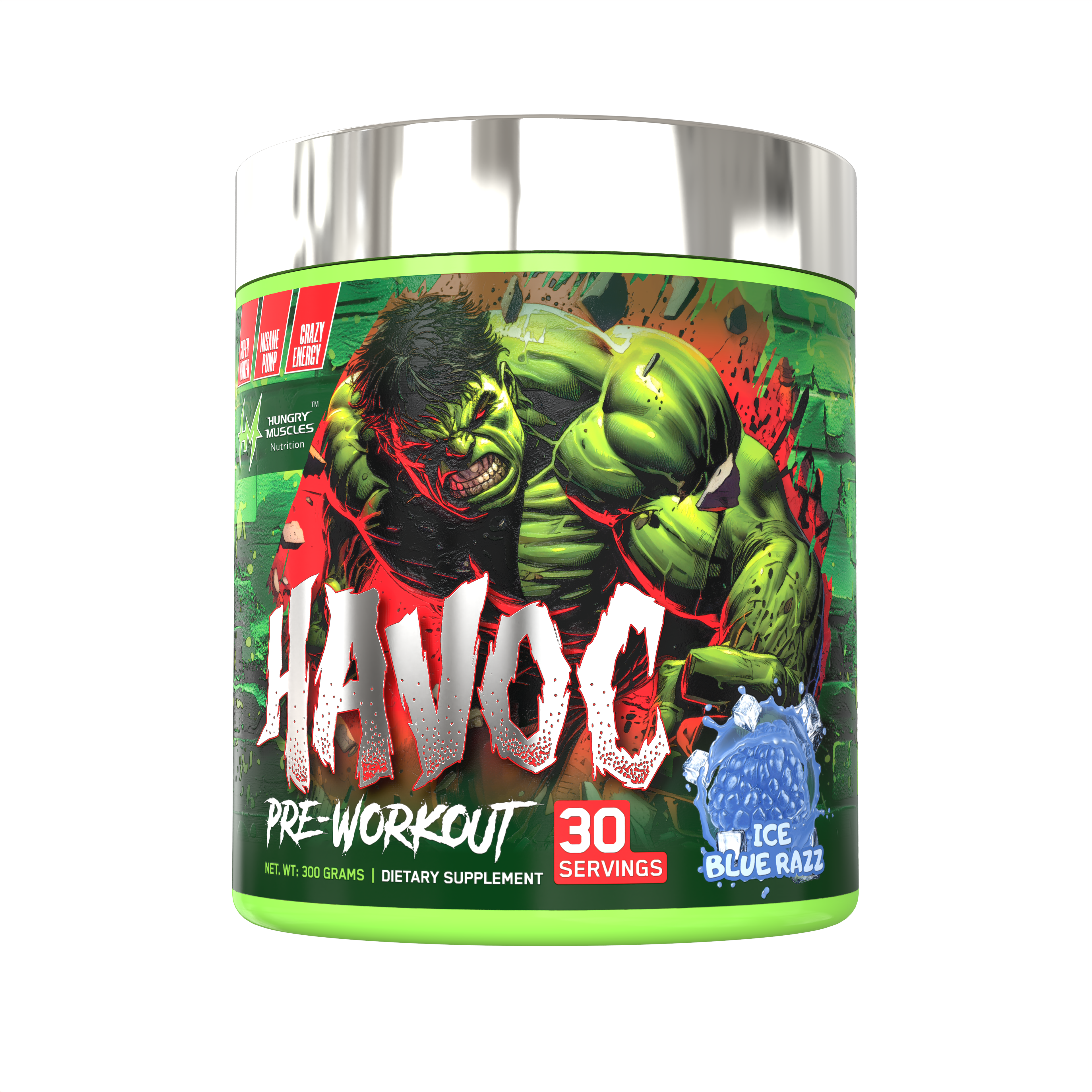 Hungry Muscles  Havoc Pre-Workout 30 Servings / 300 Grams