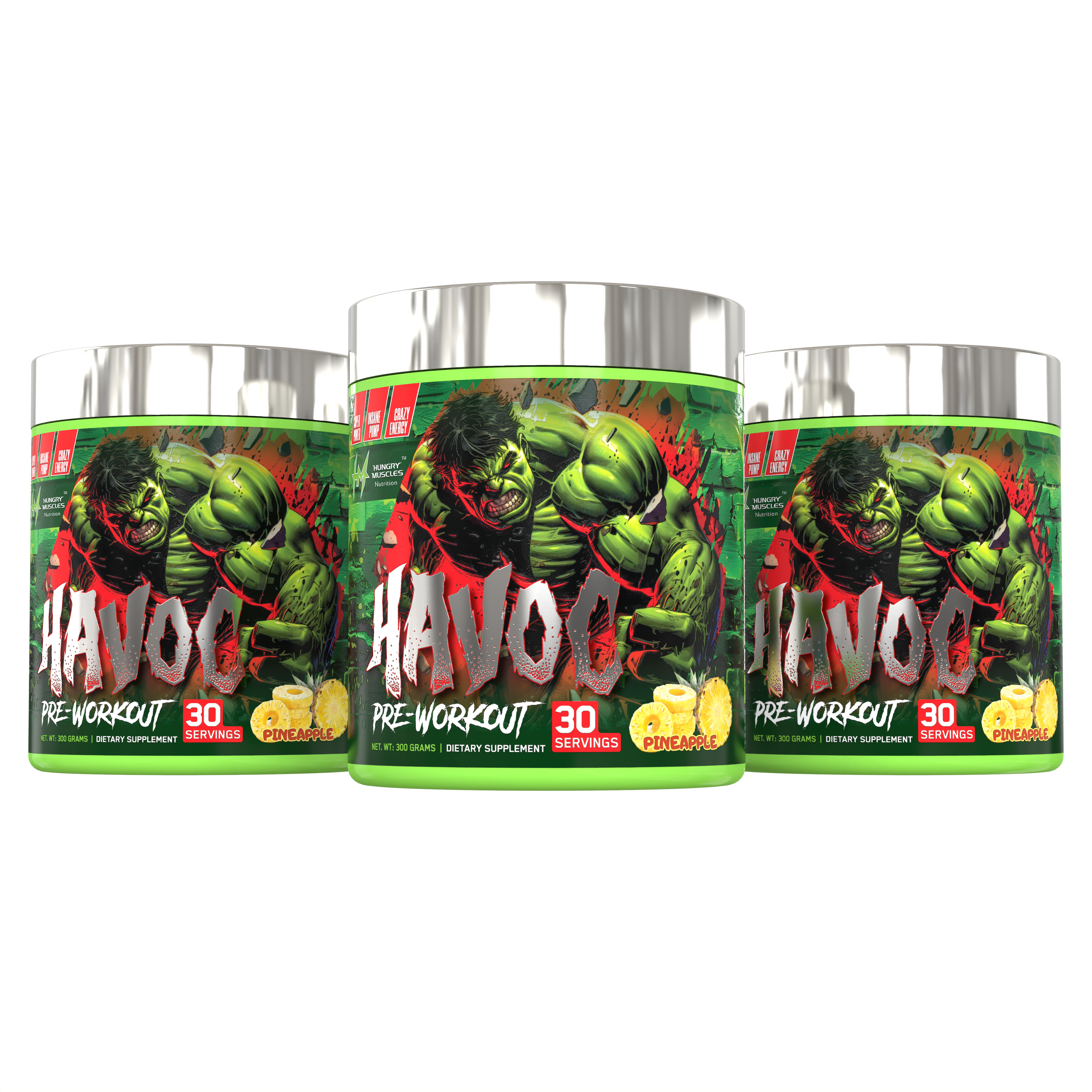 Hungry Muscles  Havoc Pre-Workout 30 Servings / 300 Grams
