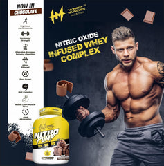 Hungry Muscles Nitro Pump Chocolate Ice Cream Flavoured Whey Protein Supplement, 2 kg (4.4 lbs), 50 Servings