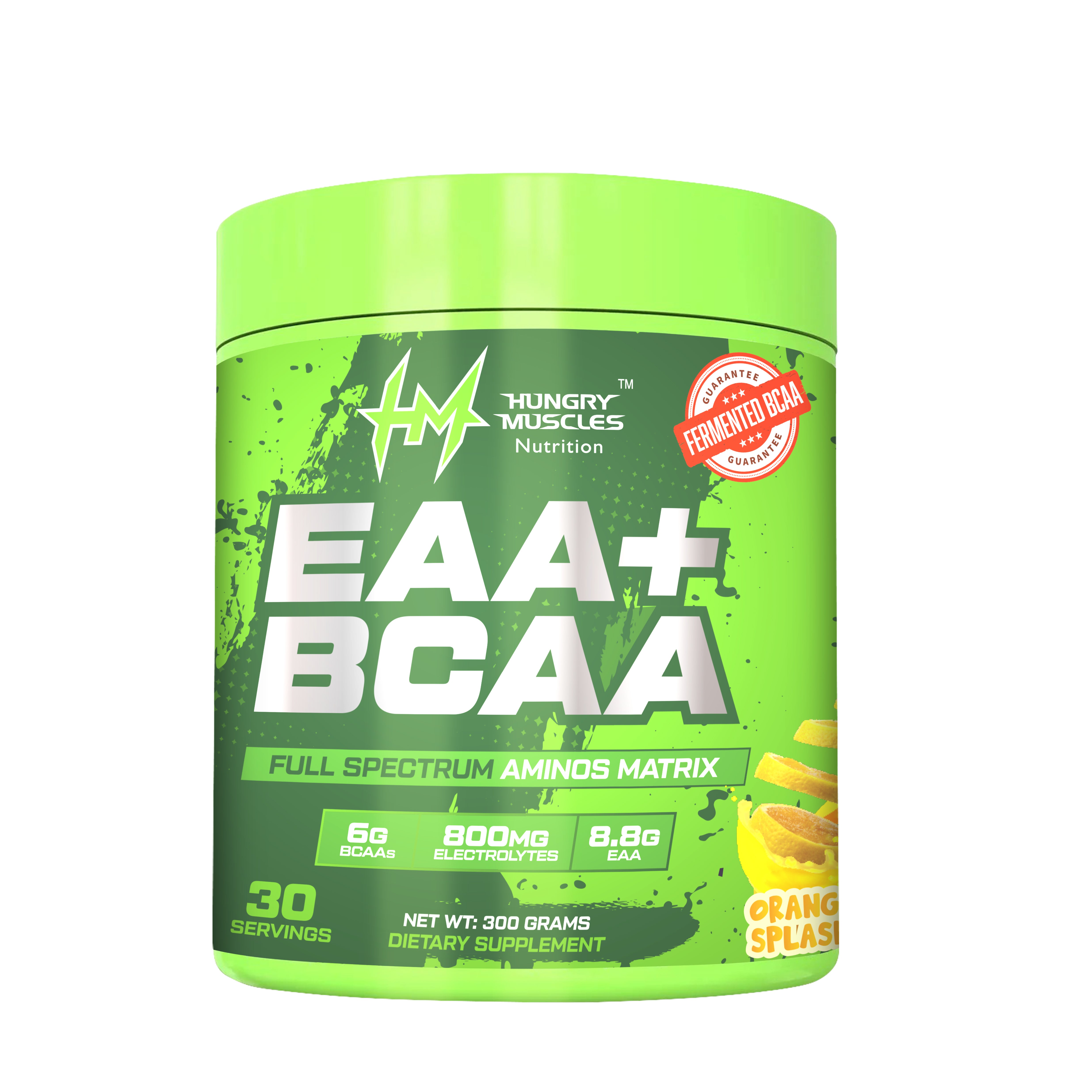 Hungry Muscles EAA + BCAA – Watermelon Splash - Orange  Splash (300g, 30 Servings)