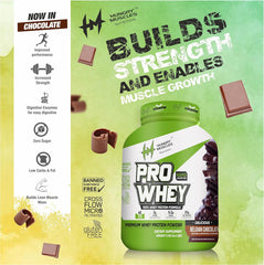 Hungry Muscle Pro Whey Protein Powder, 25g Protein per Serving (2 Kg, Chocolate)