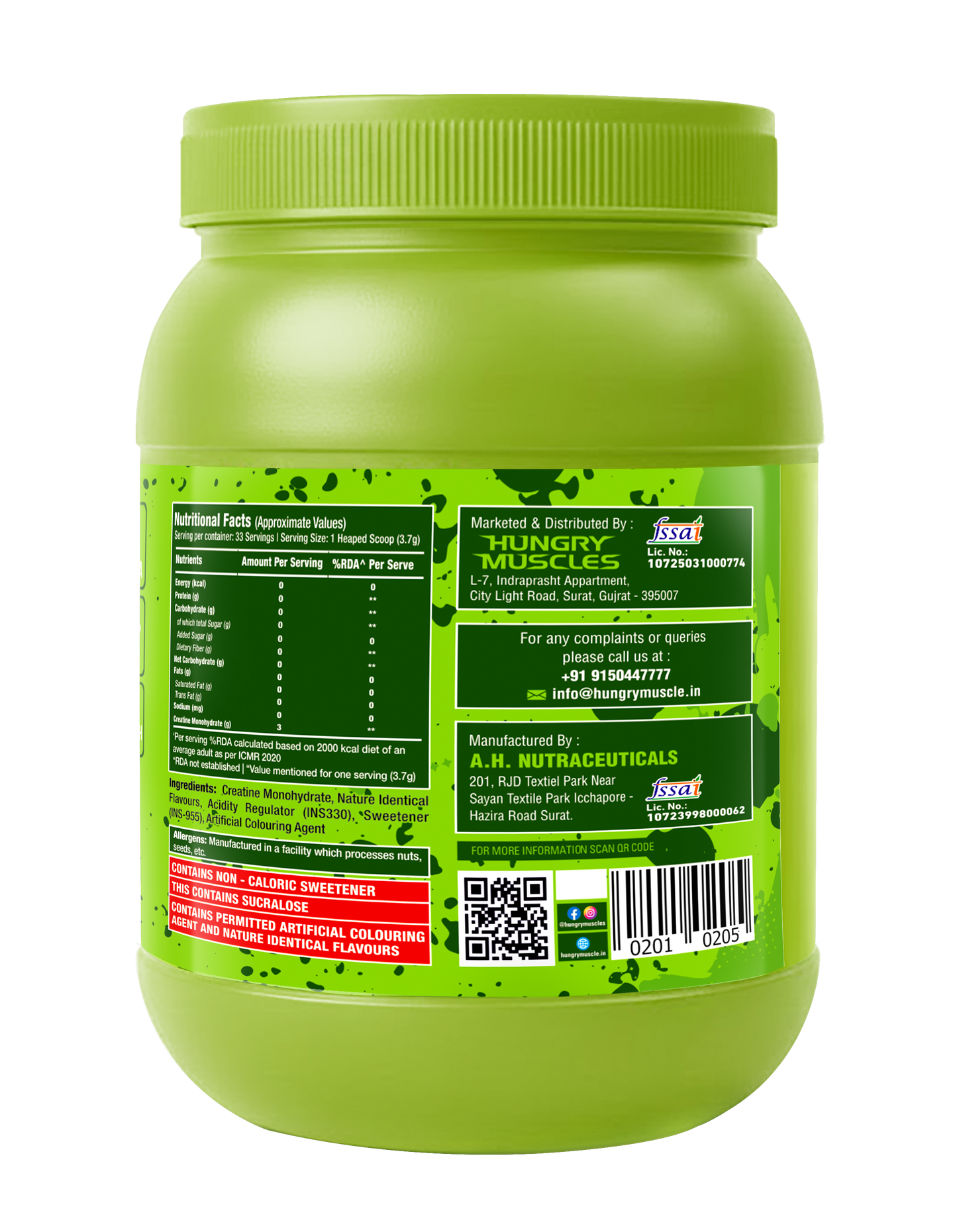 Hungry Muscles Micronised Creatine Monohydrate