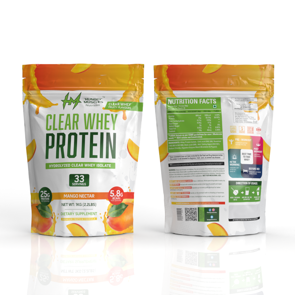 Hungry Muscles Clear Whey Protein 33 Servings / 1KG