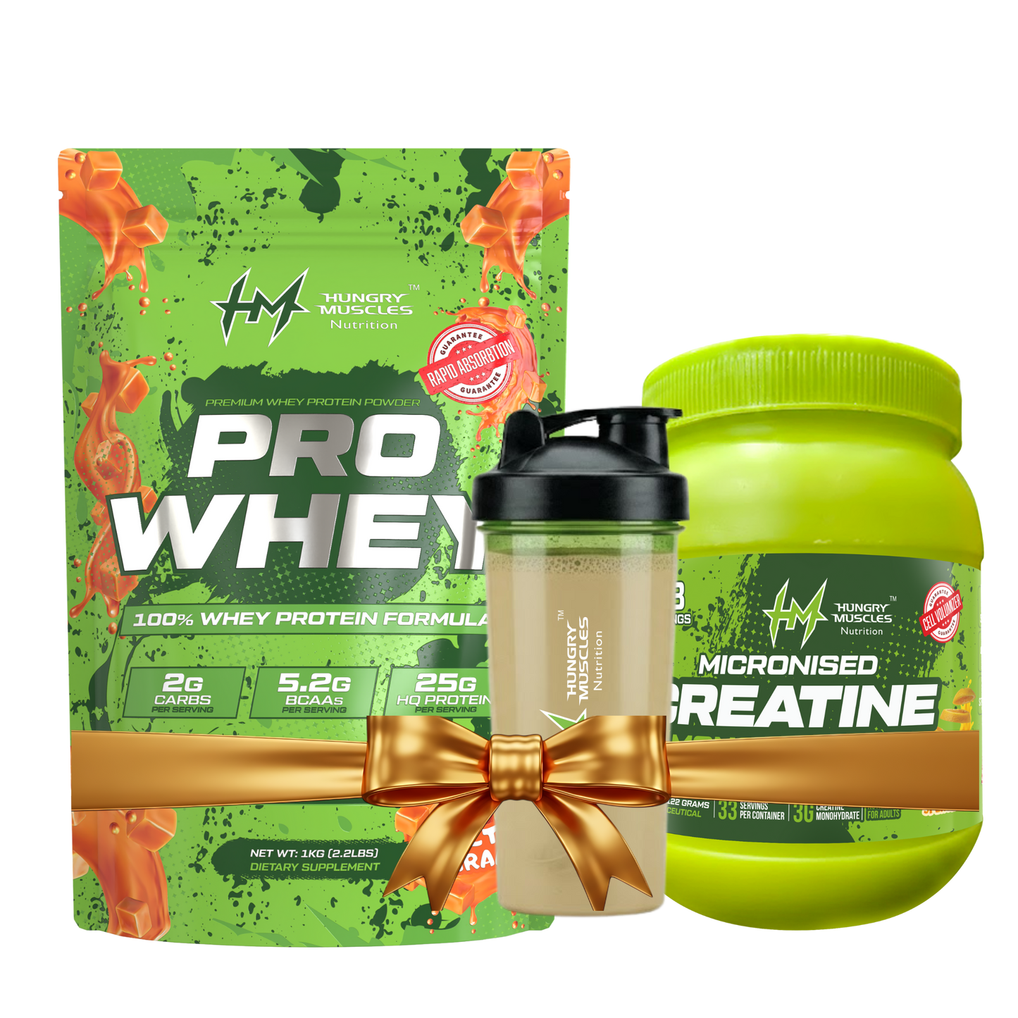 Hungry Muscles PRO WHEY Combo Pack – Creatine & Shaker