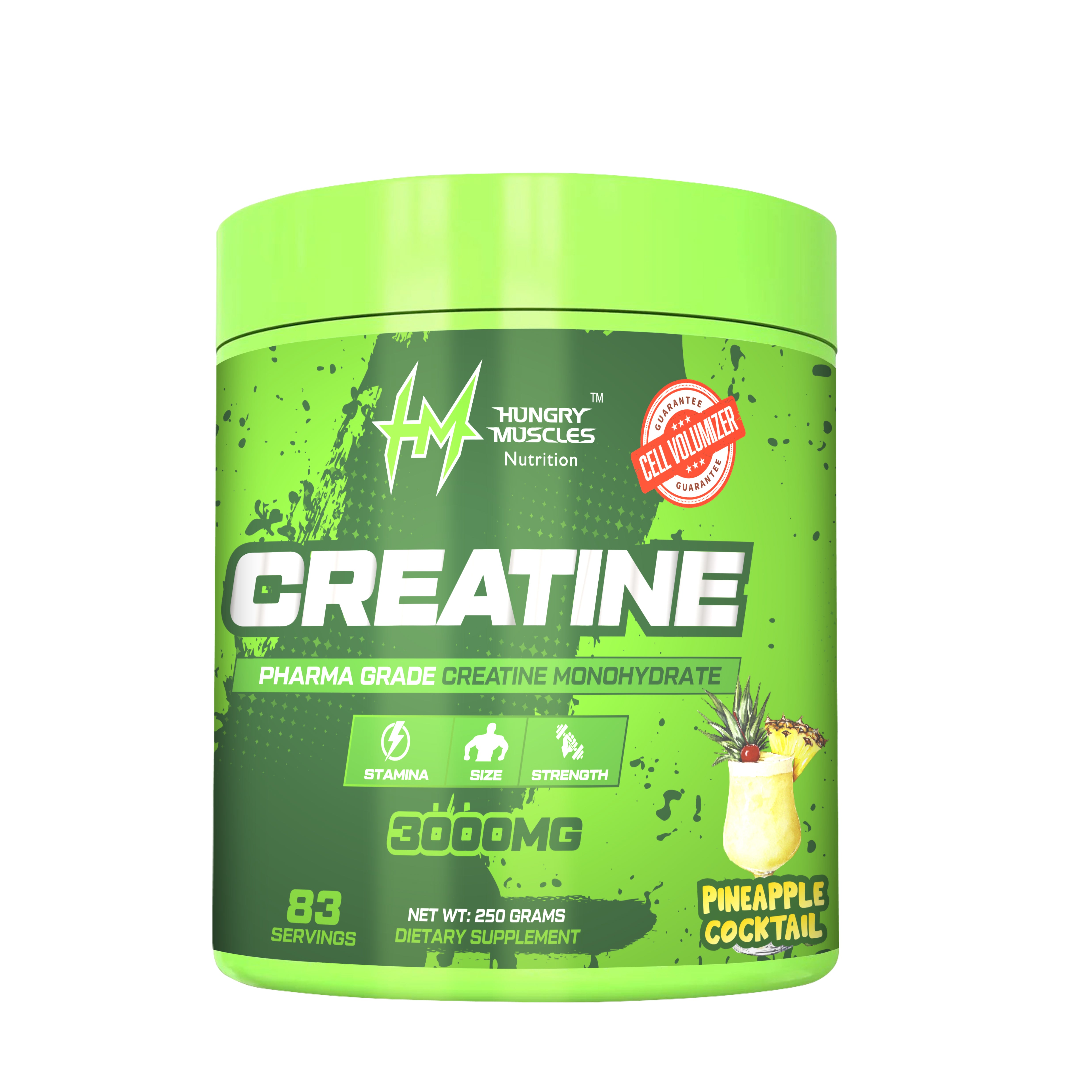 Hungry Muscles Nutrition – Creatine | Pineapple Cocktail |  Pinacolada |  Orange Splash | Black Currant