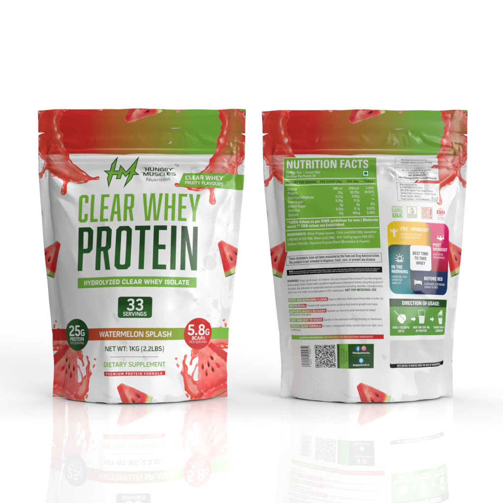 Hungry Muscles Clear Whey Protein 33 Servings / 1KG