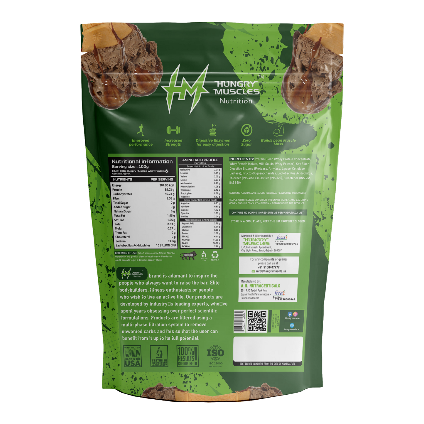 Hungry Muscles Whey Protein Pouch