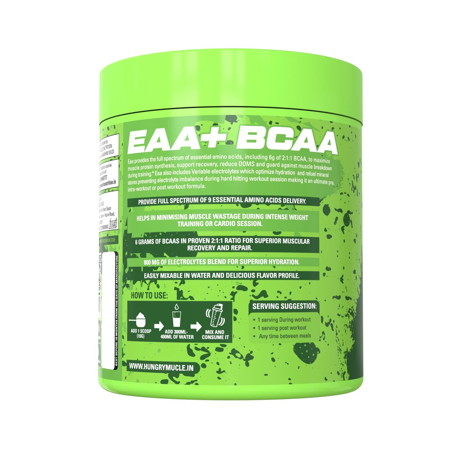 Hungry Muscles EAA+BCAA 30 Serving Beach Cockitail (300 Grams)