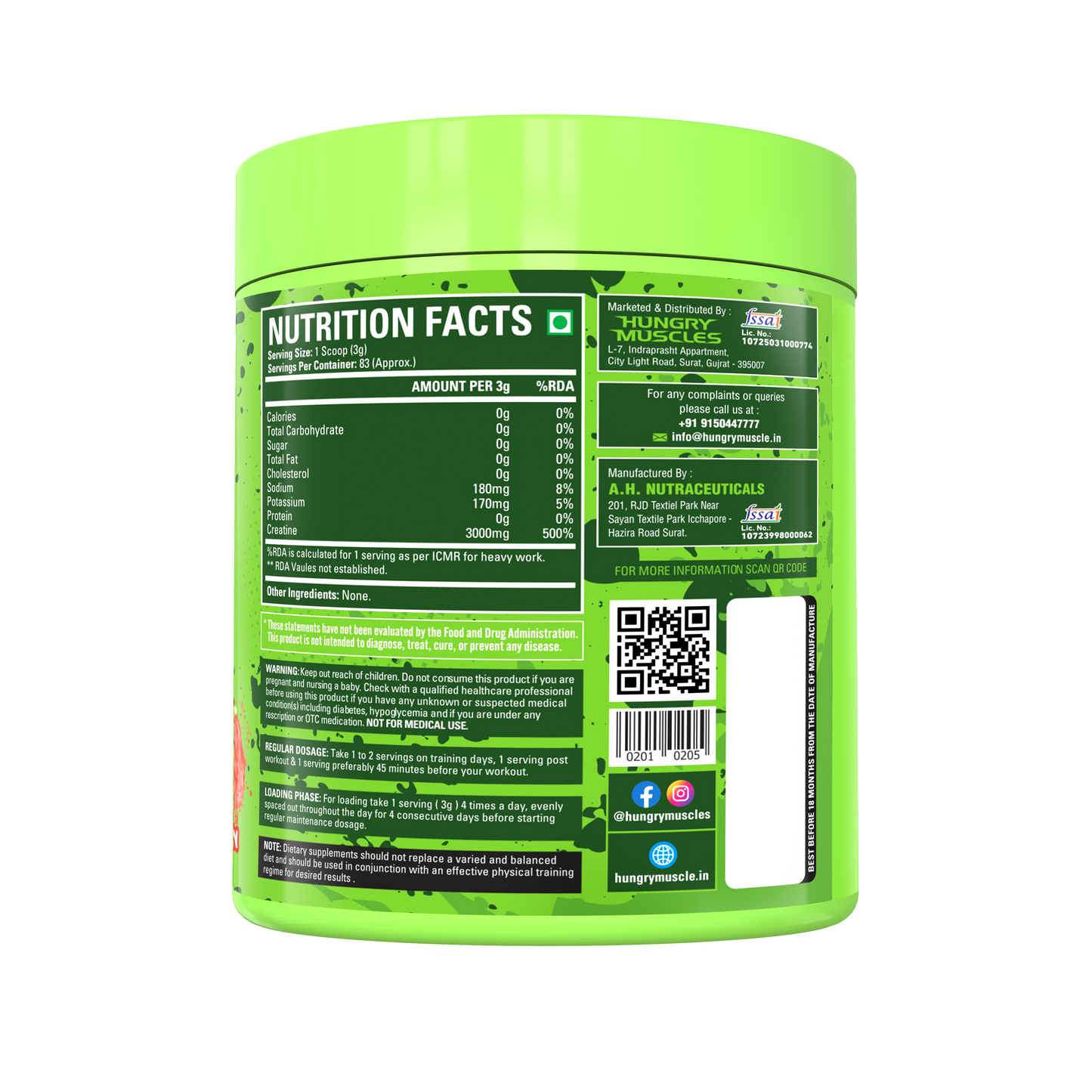 Hungry Muscles Creatine Monohydrate