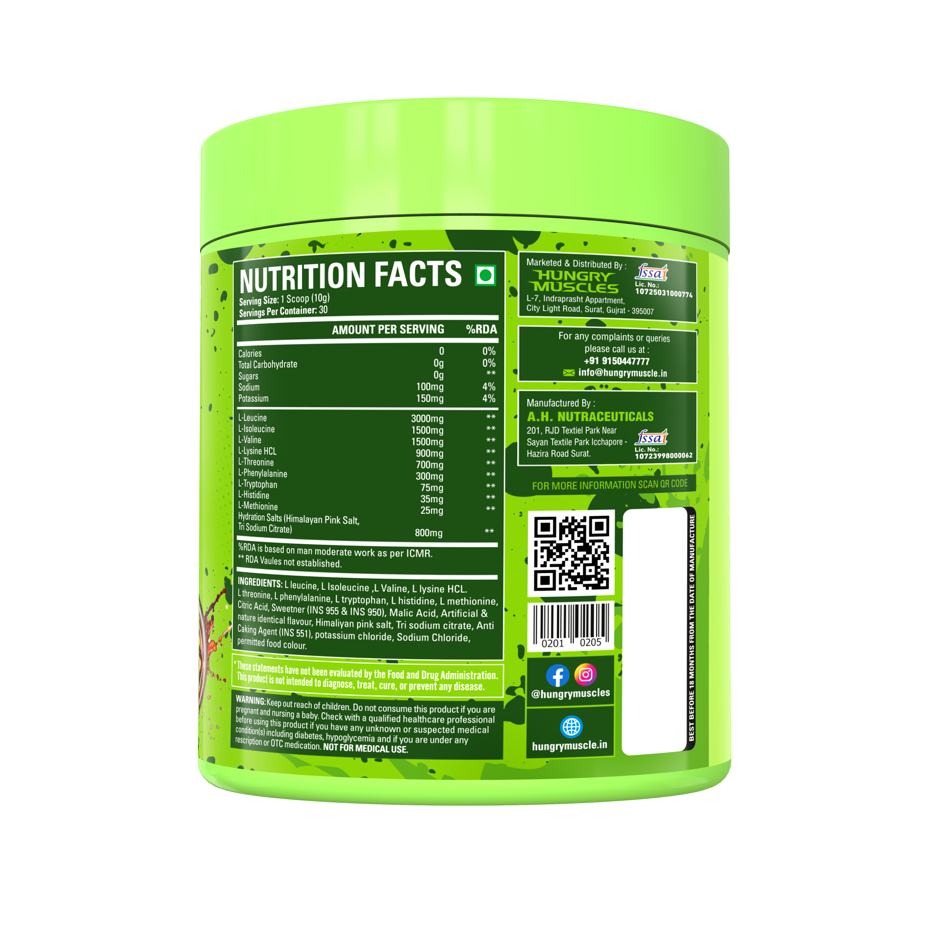 Hungry Muscles ISO Zero + EAA + BCAA Combo with Free Shaker – Offer Price ₹8,099