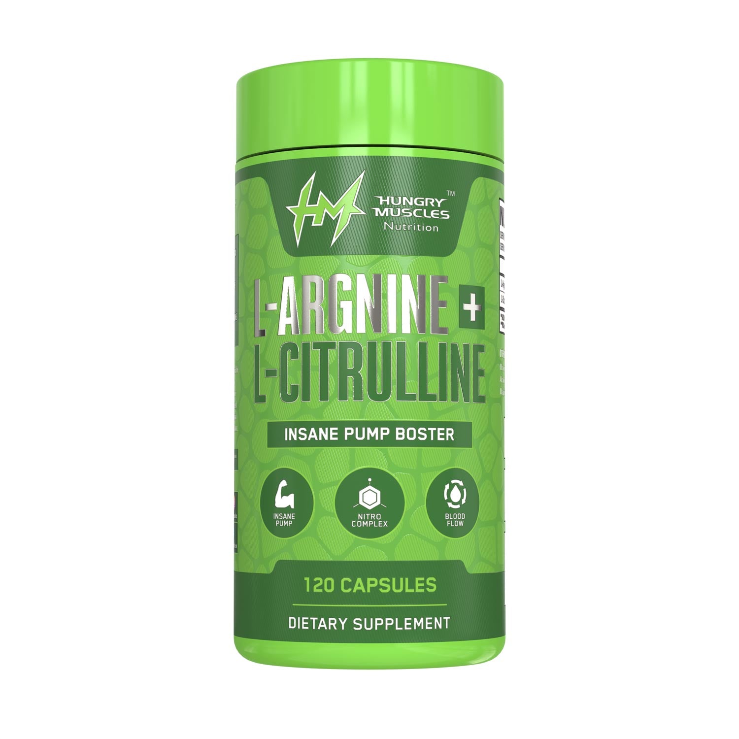 Hungry Muscles L-Arginine + L-Citrulline 120 CAPSULES