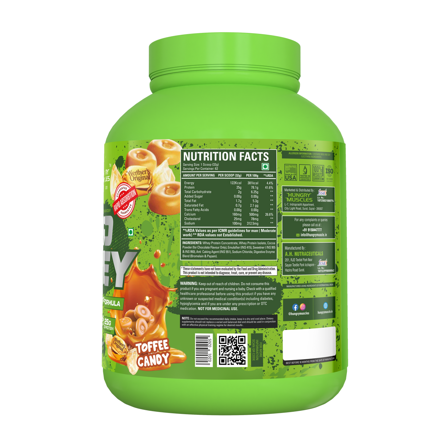 Hungry Muscles Pro Whey 2kg + Creatine 250g Combo – Special Sale @ ₹5990